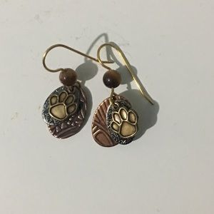 Dog print earrings